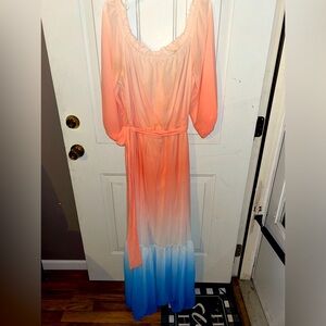 Fashion nova off shoulder maxi dress . Worn once 🤩